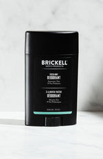 Brickell Men's Products Fresh Mint Deodorant with arrowroot, zinc & Pre/probiotics 2.65 oz 75g black packaging