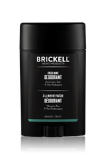 Brickell Men's Products Fresh Mint Deodorant with arrowroot, zinc & Pre/probiotics 2.65 oz 75g black packaging