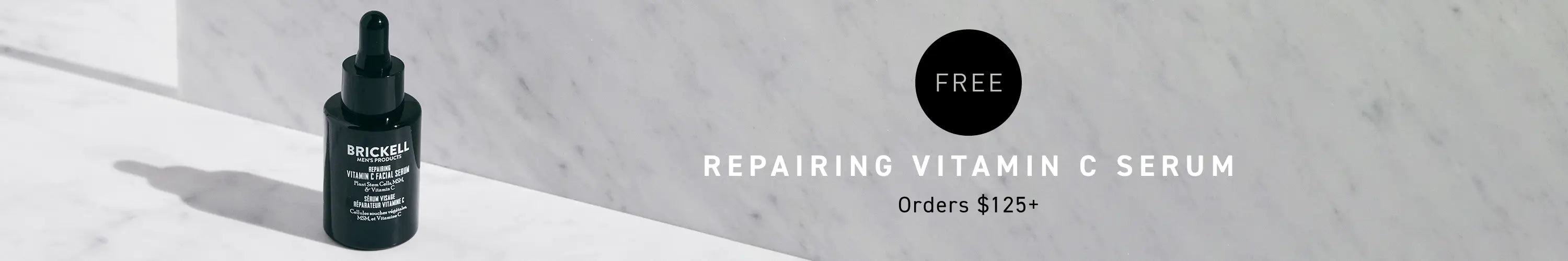 Free Repairing Vitamin C Serum with orders of $125 or more.