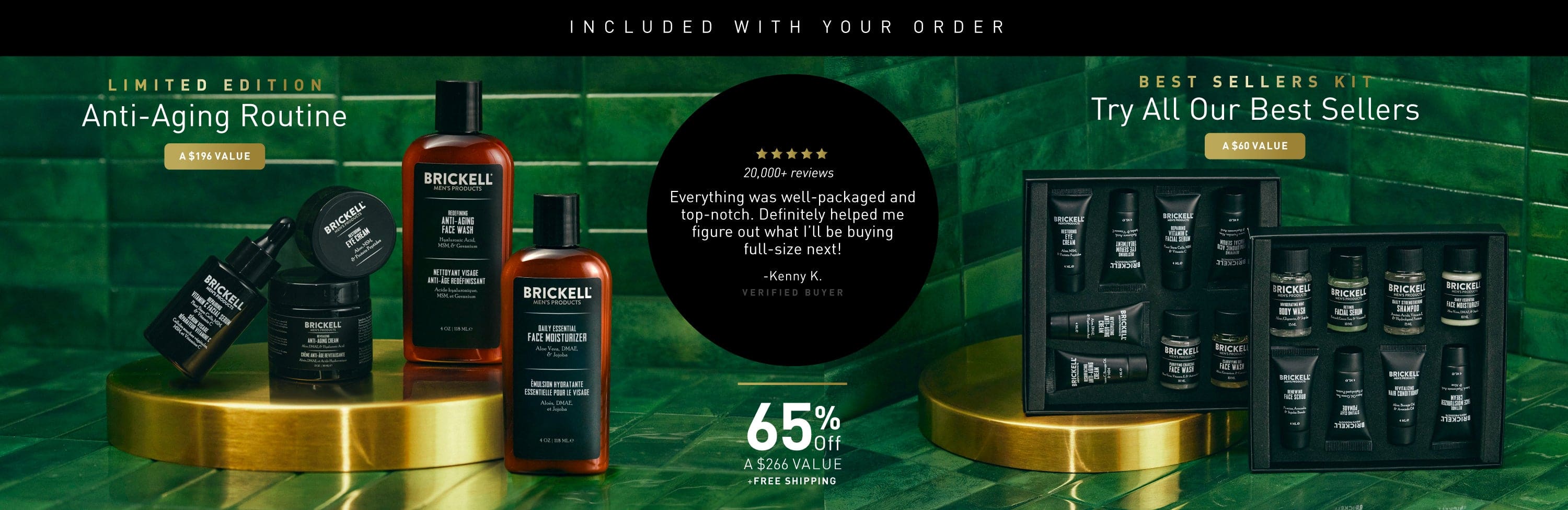 Included With Your order - Best Sellers Kit and Anti-Aging Routine