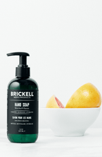 Brickell Men's Hand Soap for Men, Natural and Organic, Moisturizing Liquid Hand Soap, Cedarwood & Rain