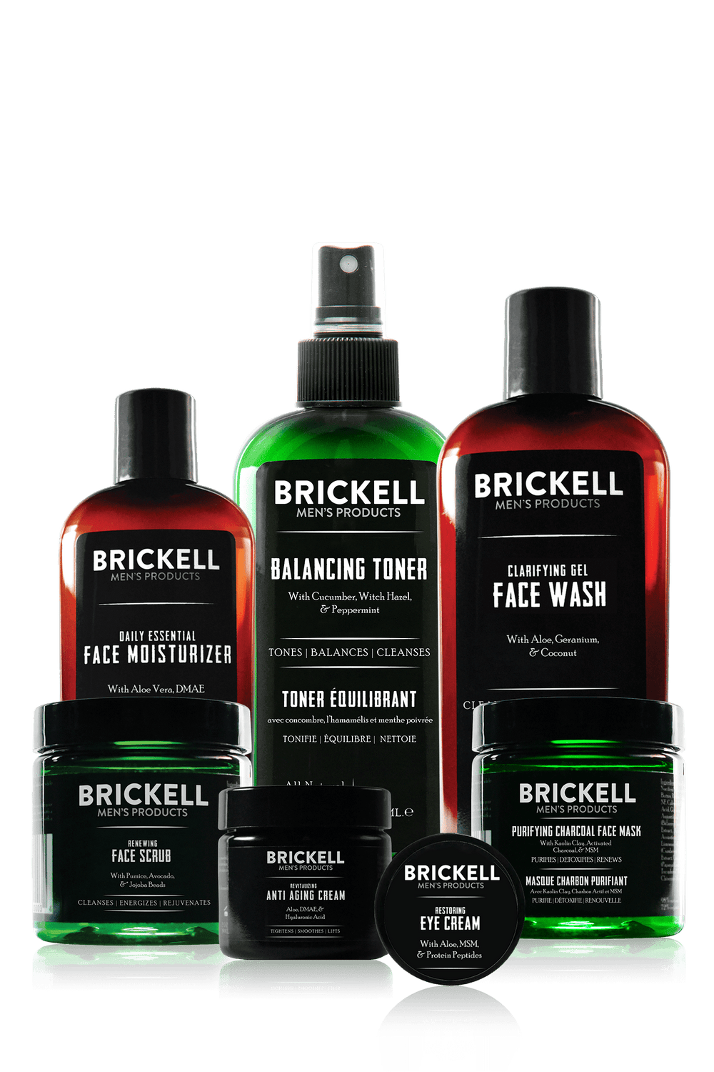 Men's Natural Face Wash & Face Moisturizer For Men Brickell Men's